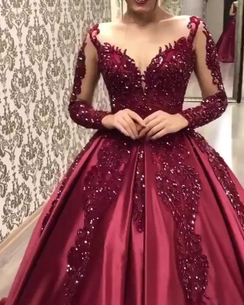 Big Swing Long Dress Tailing Banquet Evening Dress