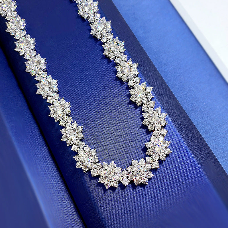 925 Silver High Carbon Diamond Style Necklace