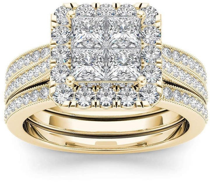 Gold-plated Inlaid Zircon Ring