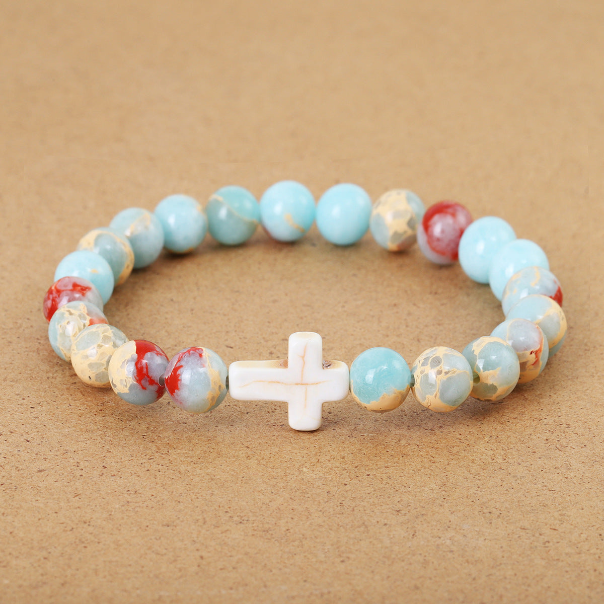 Cross Beaded Bracelet
