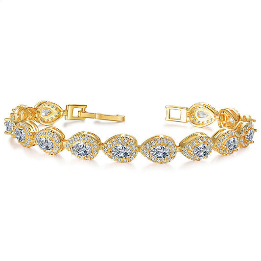 Micro-inlaid Copper Jewelry Main Stone Bracelet