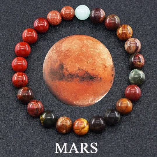 Fashion Jewelry 10 Mm Stone Universe Energy Beads Bracelet