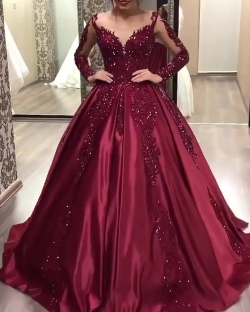 Big Swing Long Dress Tailing Banquet Evening Dress