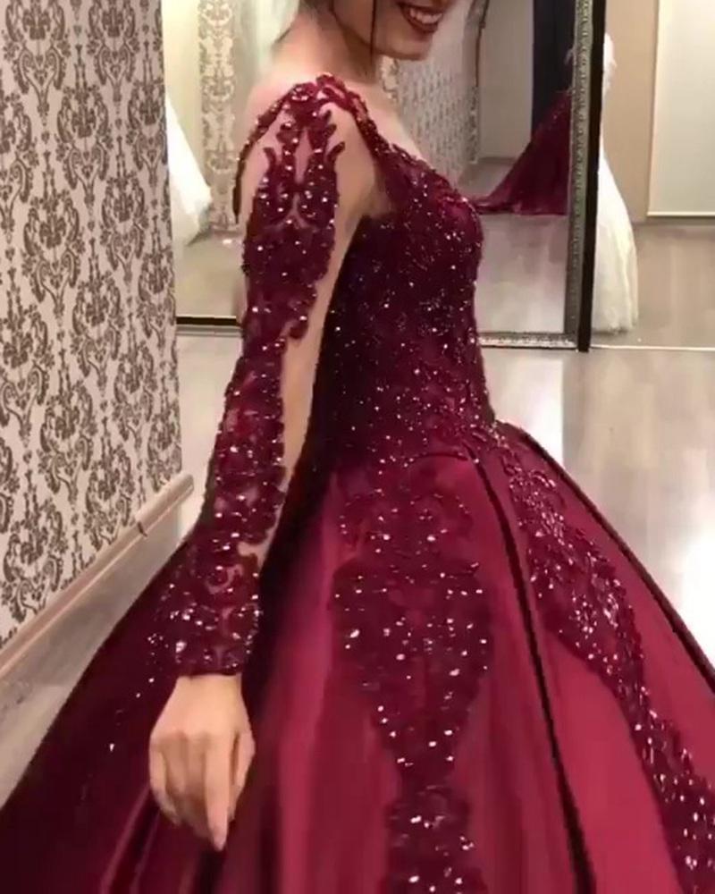 Big Swing Long Dress Tailing Banquet Evening Dress