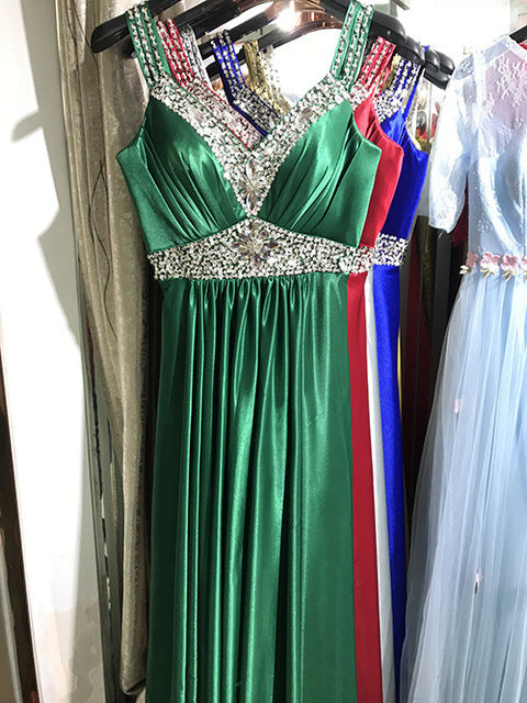 A-Line Elegant Gowns Long Evening Dress