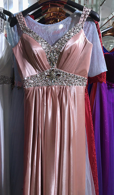A-Line Elegant Gowns Long Evening Dress