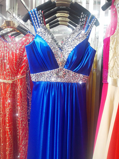 A-Line Elegant Gowns Long Evening Dress