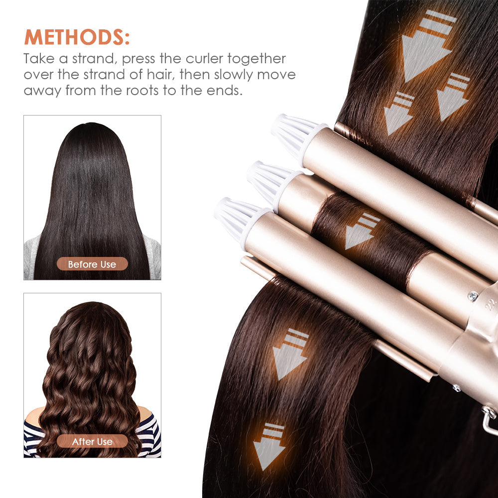 Three-Cylinder Ceramic Curling Iron