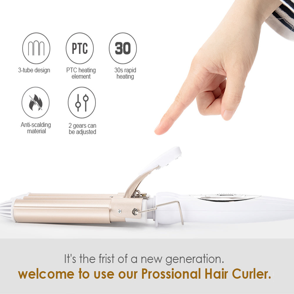 Three-Cylinder Ceramic Curling Iron
