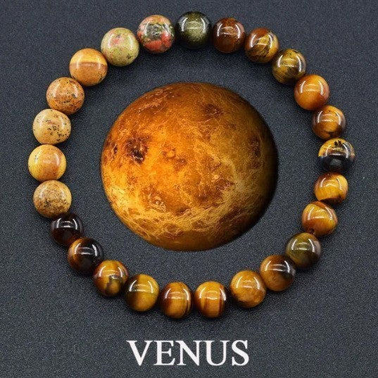 Fashion Jewelry 10 Mm Stone Universe Energy Beads Bracelet