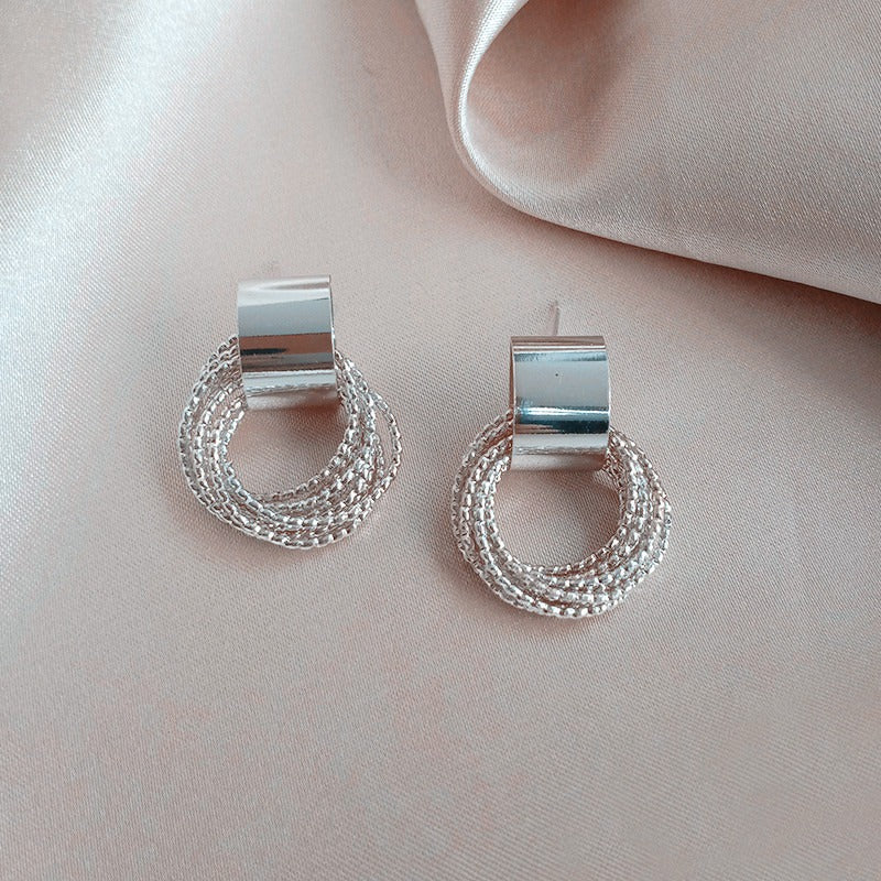 Advanced Cool Style 925 Silver Needle Geometric Earrings