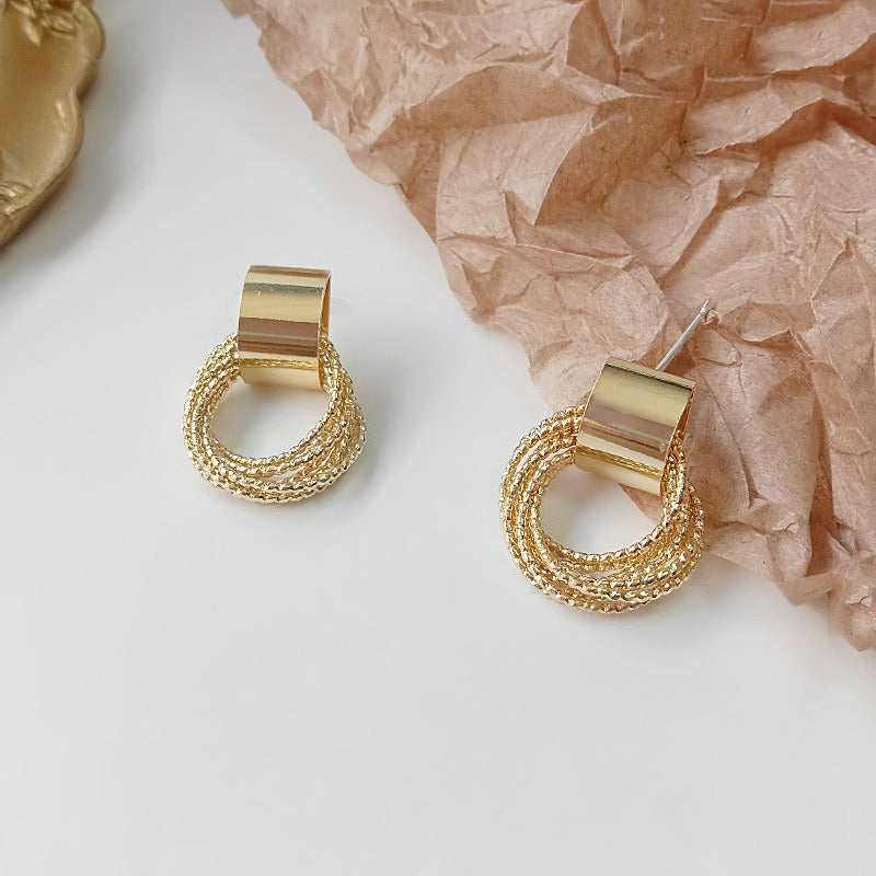 Advanced Cool Style 925 Silver Needle Geometric Earrings