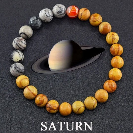 Fashion Jewelry 10 Mm Stone Universe Energy Beads Bracelet