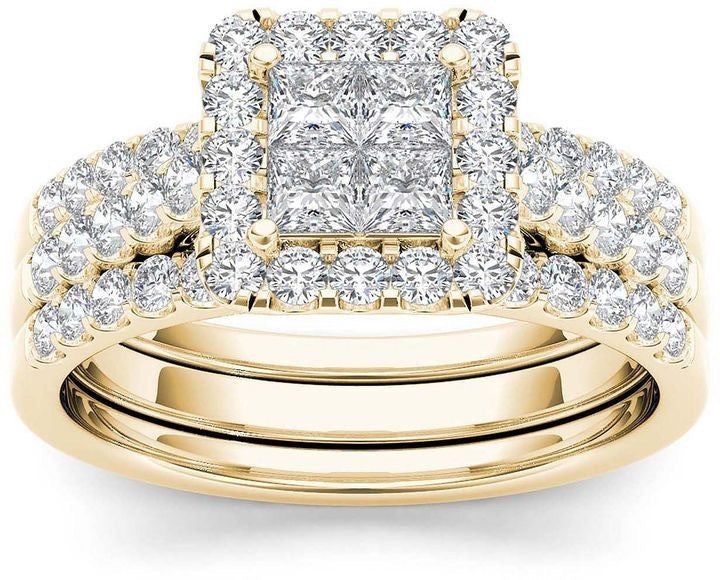 Gold-plated Inlaid Zircon Ring