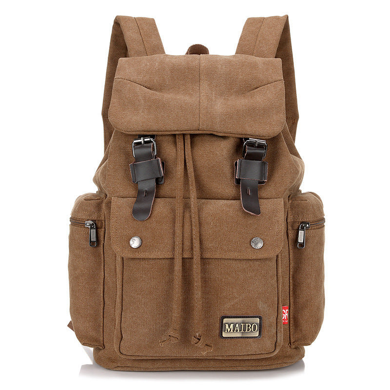 Canvas Backpack Large-capacity Bucket