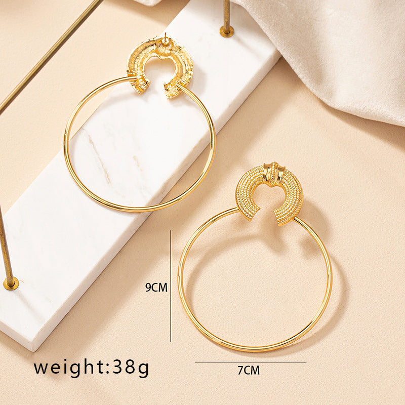 Ornament Big Circle Earrings
