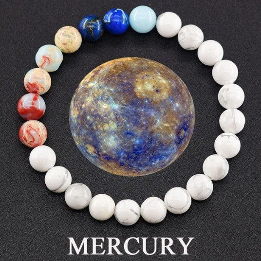 Fashion Jewelry 10 Mm Stone Universe Energy Beads Bracelet
