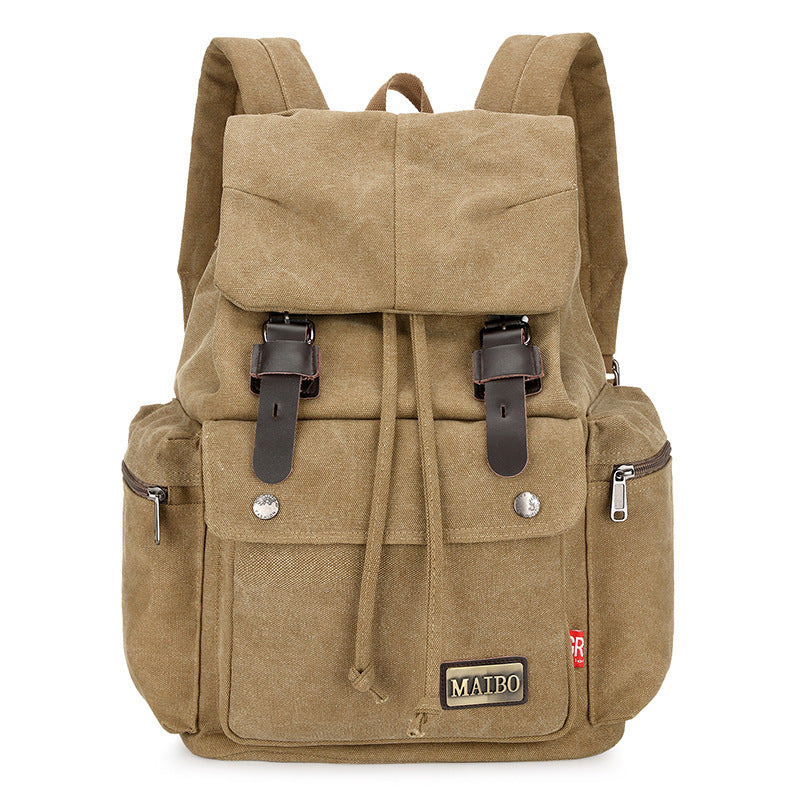 Canvas Backpack Large-capacity Bucket
