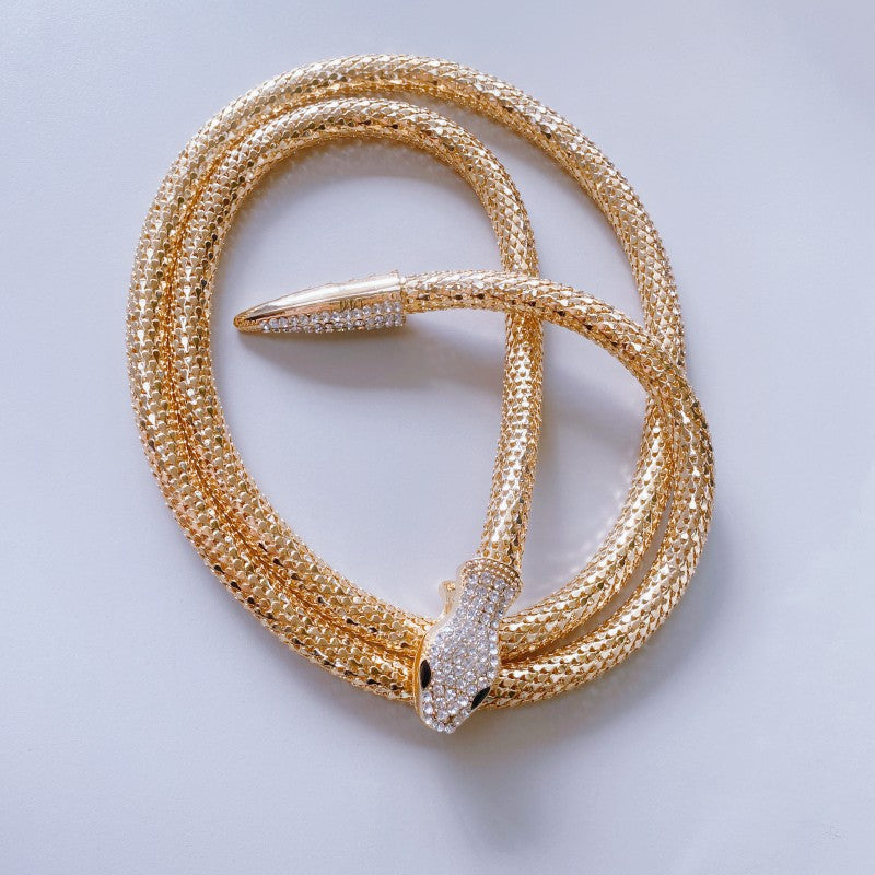 Snake Necklace Micro-inlaid