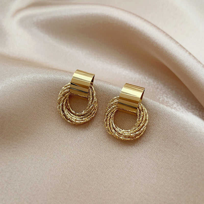 Advanced Cool Style 925 Silver Needle Geometric Earrings