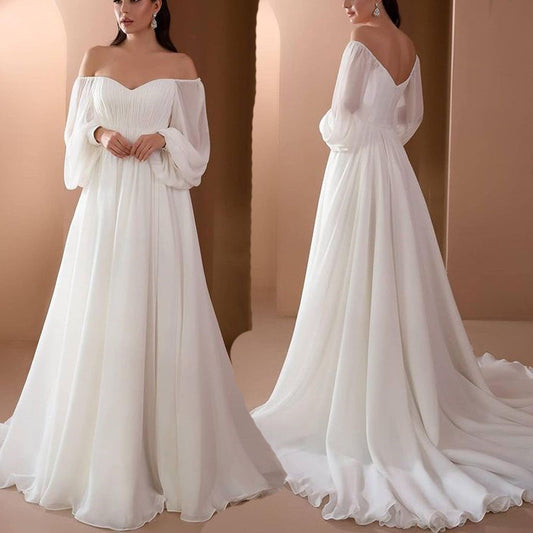 Slim Solid Color Long Dress
