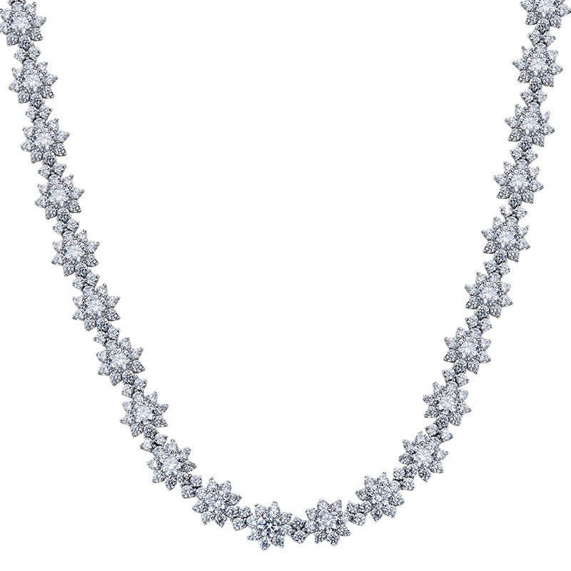 925 Silver High Carbon Diamond Style Necklace