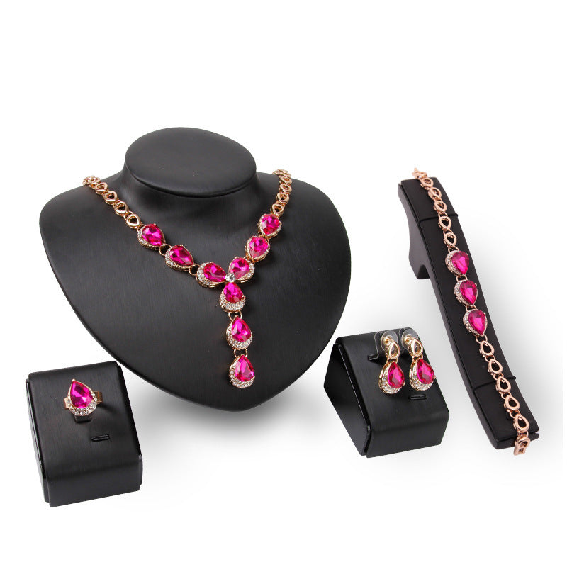 Gemstone Elegant Fashionable Four Piece Set