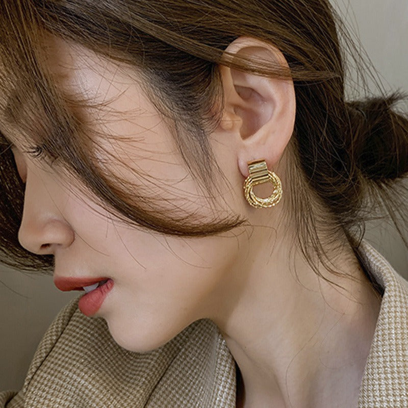 Advanced Cool Style 925 Silver Needle Geometric Earrings