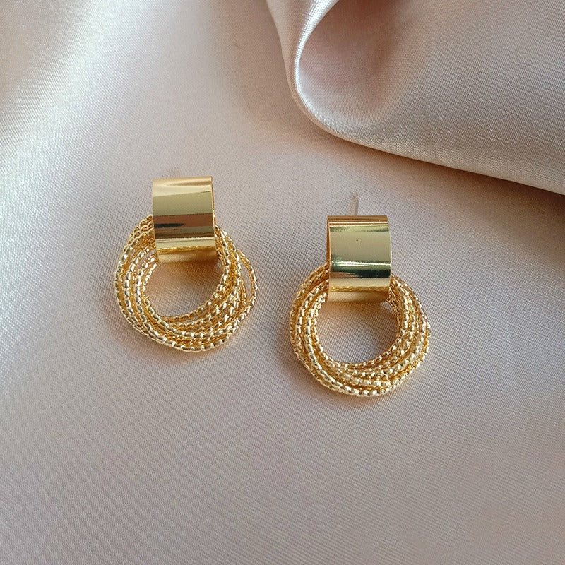 Advanced Cool Style 925 Silver Needle Geometric Earrings