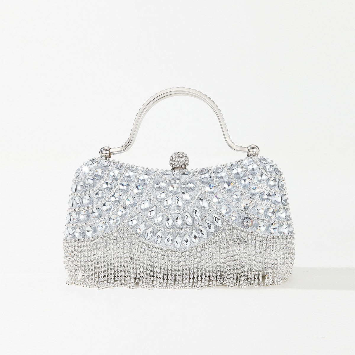 Rhinestone Tassel Portable Chain Clutch