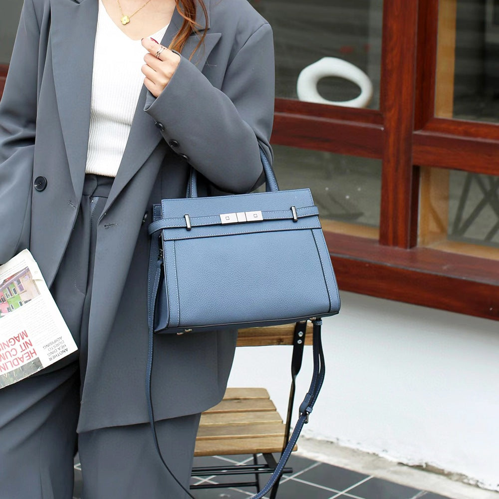 High-Grade Small Square Genuine Leather Shoulder Bag
