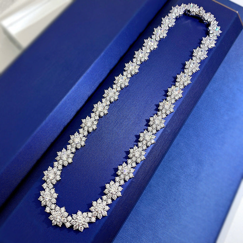 925 Silver High Carbon Diamond Style Necklace