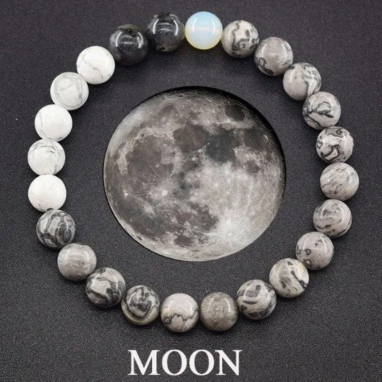 Fashion Jewelry 10 Mm Stone Universe Energy Beads Bracelet