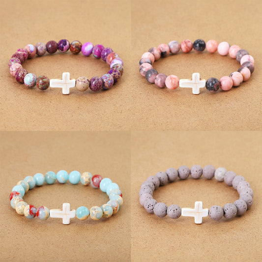 Cross Beaded Bracelet
