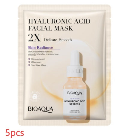 BIOAQUA Hyaluronic Acid Facial Mask Pack with Collagen Face Mask for Skin Radiance and Smooth Texture