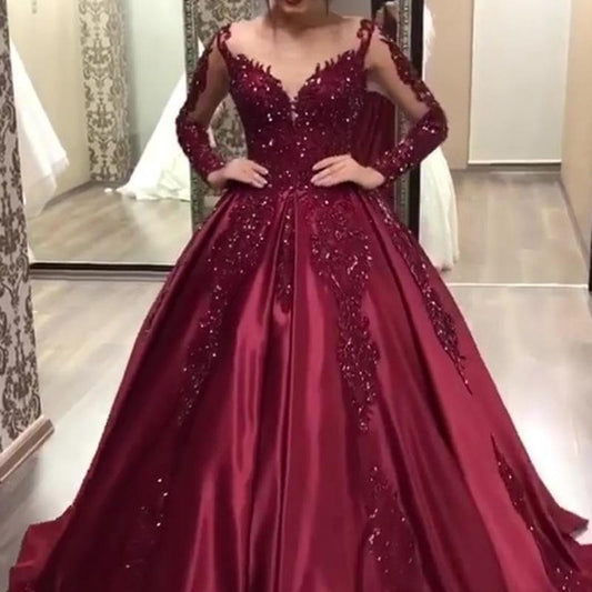 Big Swing Long Dress Tailing Banquet Evening Dress