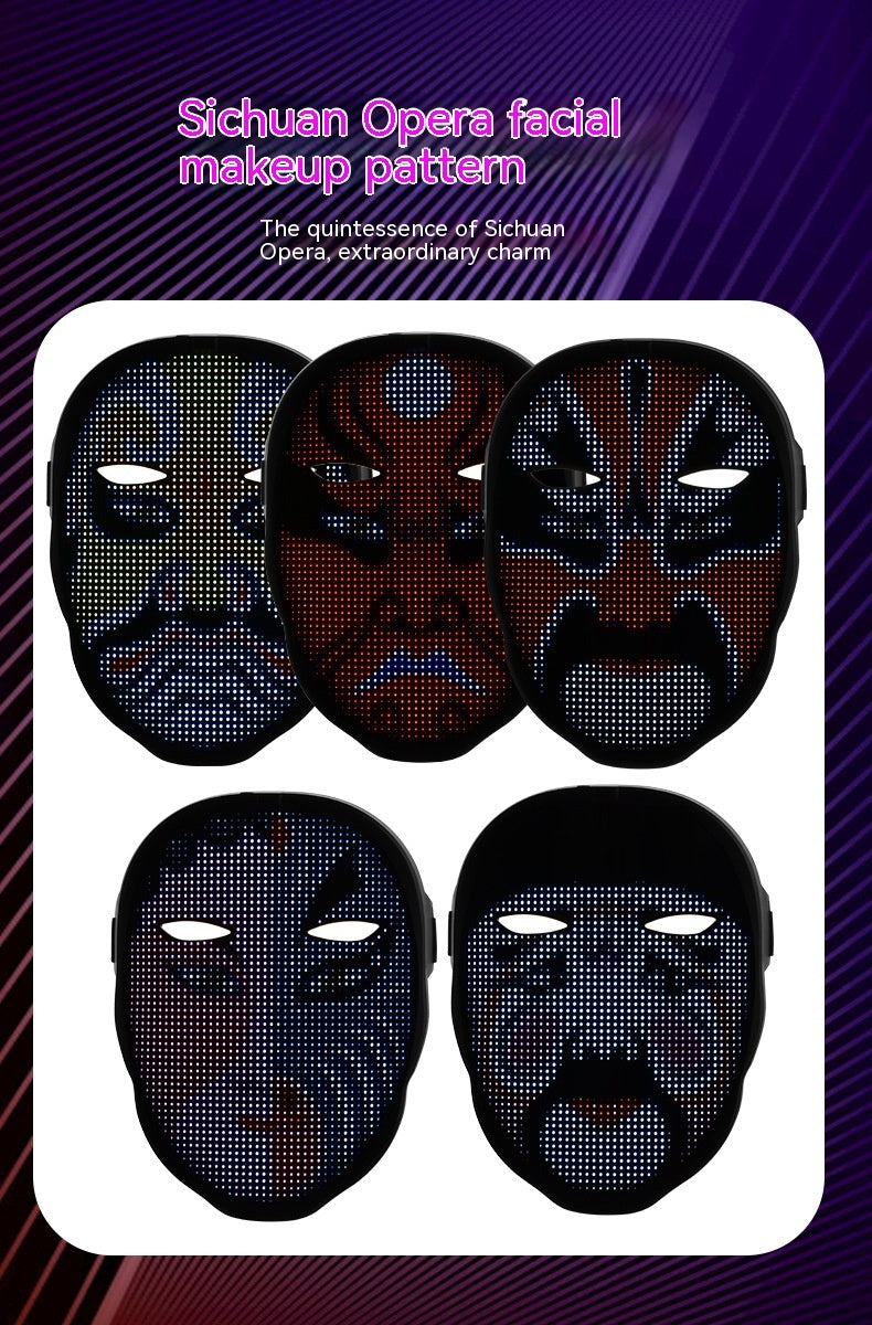 DIY customizable party mask featuring Sichuan Opera facial makeup patterns for unique celebrations