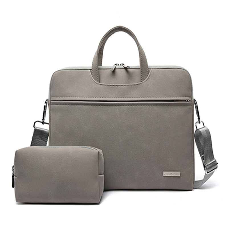 YouBuyForMe durable work bag for laptops in gray with detachable pouch for accessories