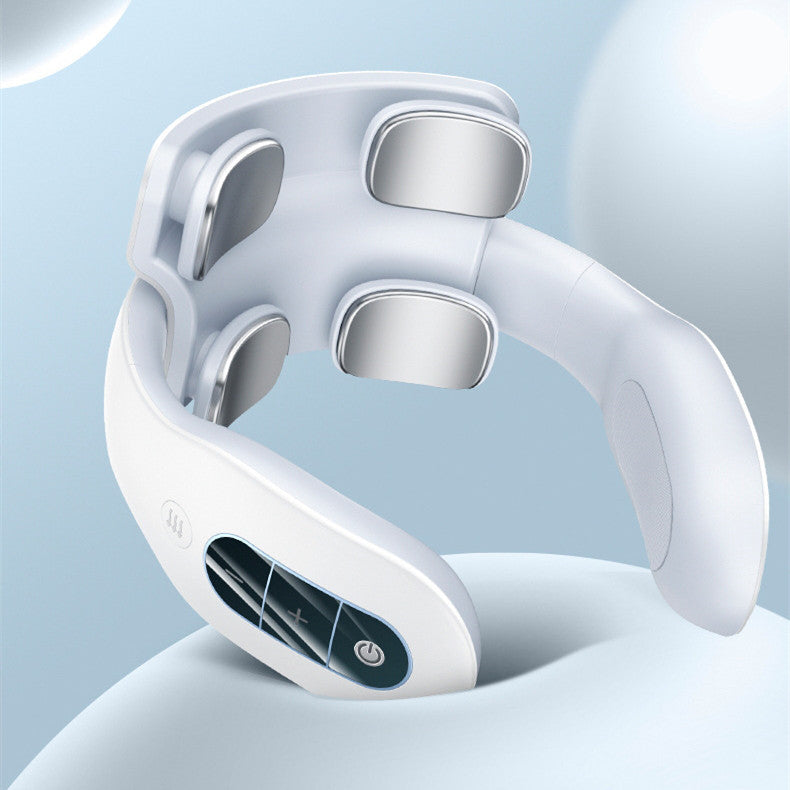 Electric heating neck massager designed for relaxation with adjustable intensity levels