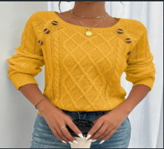Square Neck Light Knitted Sweater