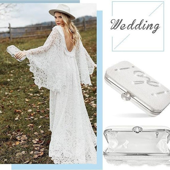 I Do White Clutch Bag