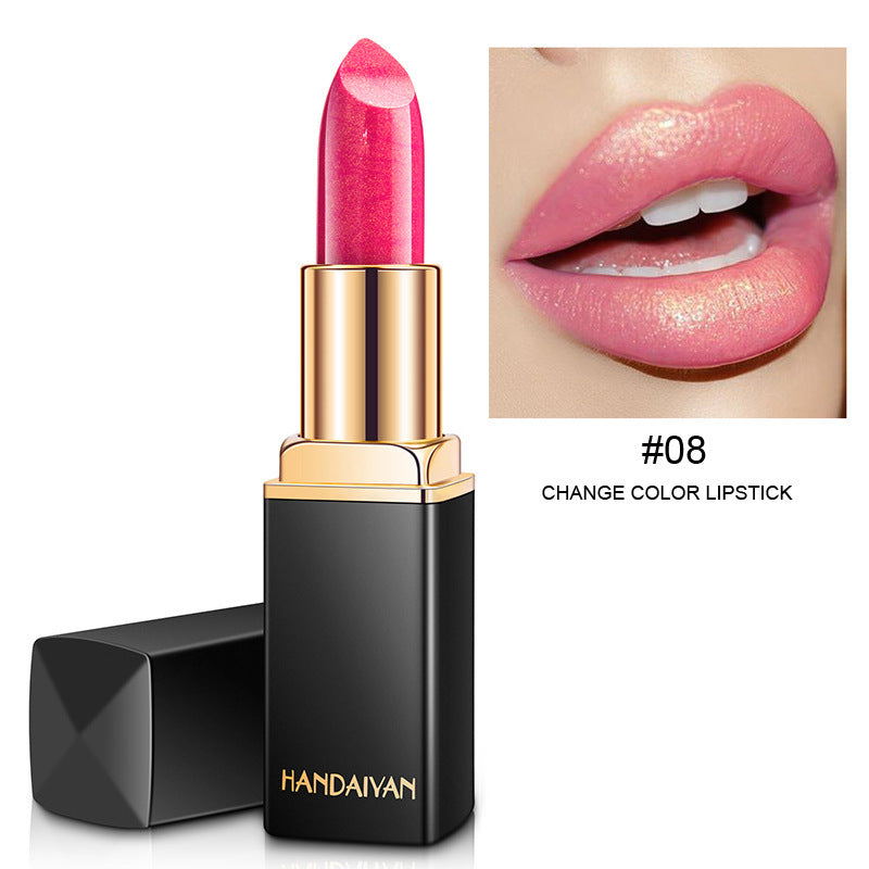 Youbuyforme color-changing lipstick in vibrant pink with a smooth finish for a unique lip look