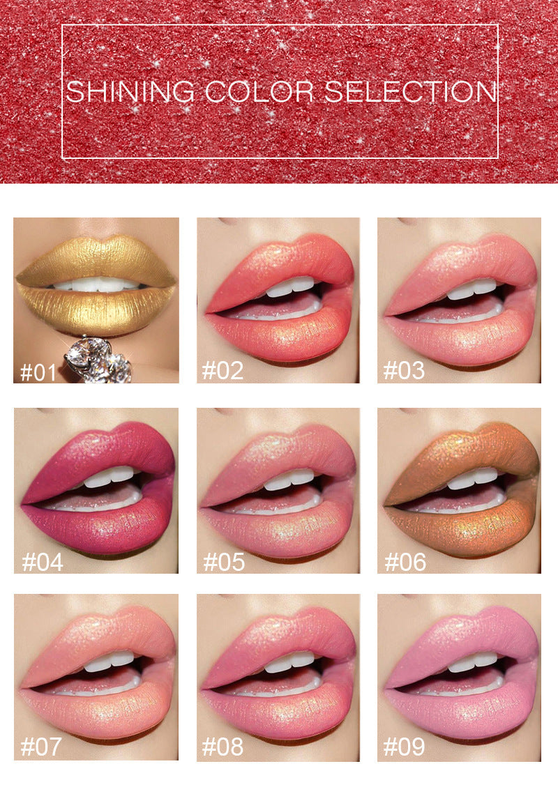 Color-changing lipstick in various shades showcased on lips for a vibrant beauty collection