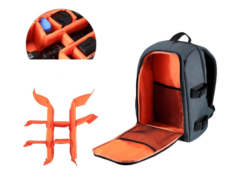 Photography backpack waterproof featuring padded compartments for camera gear and accessories