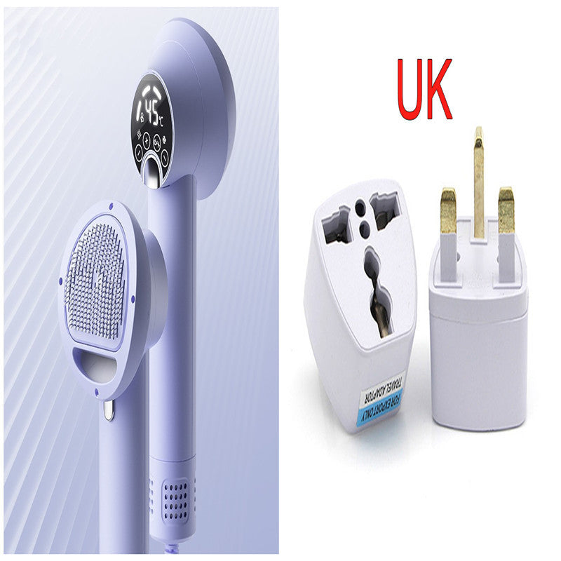 Smart pet hair dryer with adjustable heat settings for efficient drying and grooming of pets