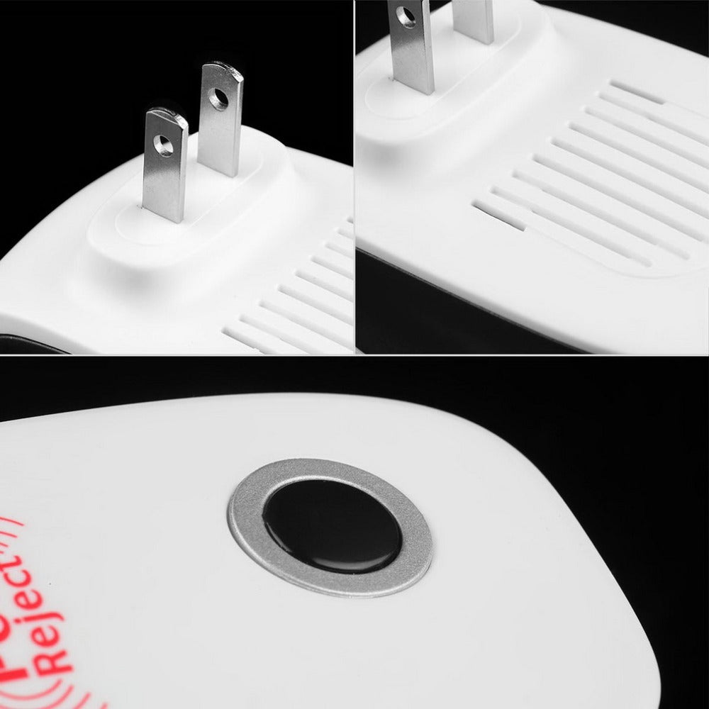 Ultrasonic pest repeller plug from youbuyforme with dual prongs and sleek design for pest control